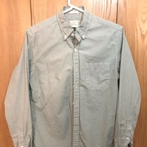 J Crew Long Sleeve Green Checkered Button Down